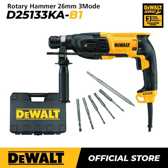 Dewalt Rotary Hammer / Bor Beton Listrik 800Watt 26mm D25133KA
