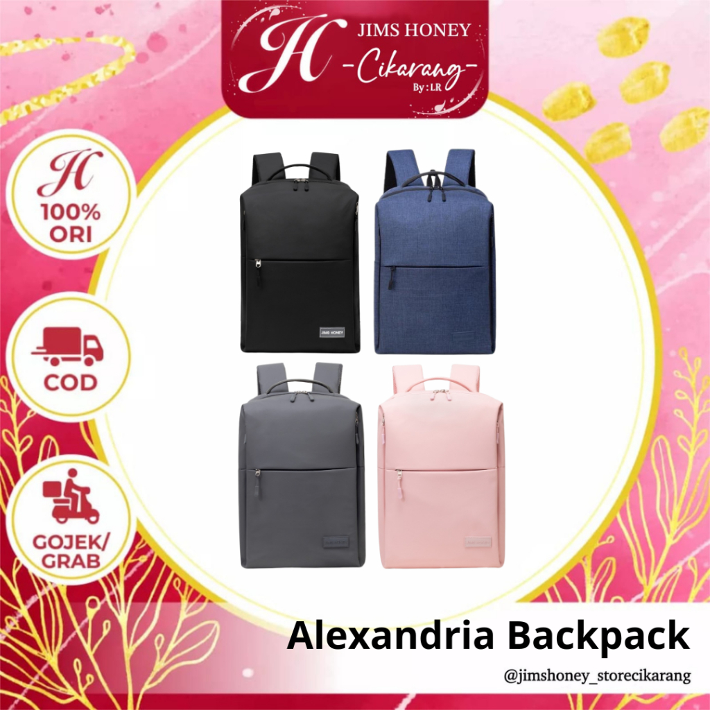 JIMS HONEY Alexandria Backpack - Tas Laptop - Tas Sekolah