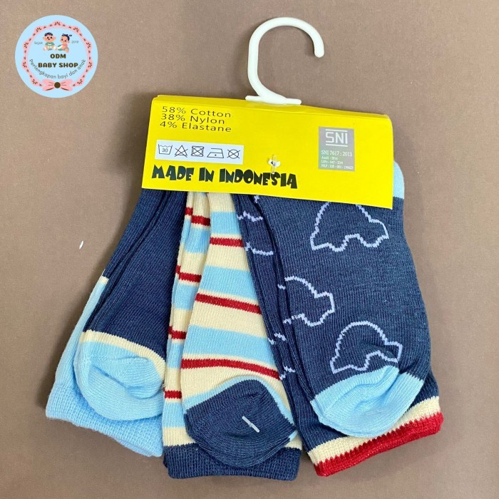 kaos kaki panjang bayi isi 3/ kaos kaki panjang anak laki laki / kaos kaki mobil