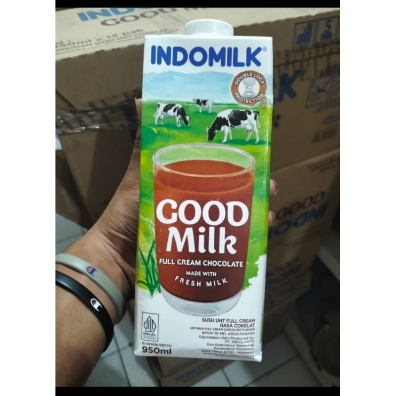 

susu UHT ready to drink indomilk 15rb 950ml rasa coklat exp masih lama