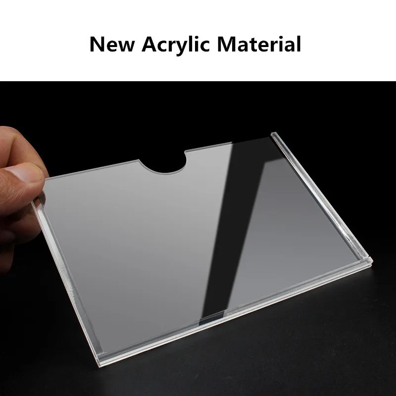 A4 Acrylic Brosur Holder Display Frame Acrylic Pocket Brosur Tempel Sign Holder