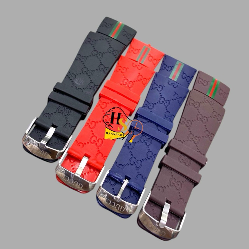 Strap Jam Gucci karet tali jam Gucci karet rubber Strap Gucci Baud