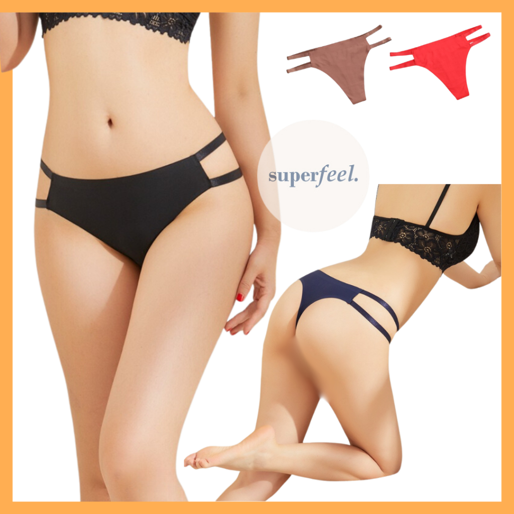 SFL CELANA DALAM WANITA THONG SEKSI PEREMPUAN SEXY TALI 2 SAMPING HOT G STRING SEAMLESS LINGERIE DIN