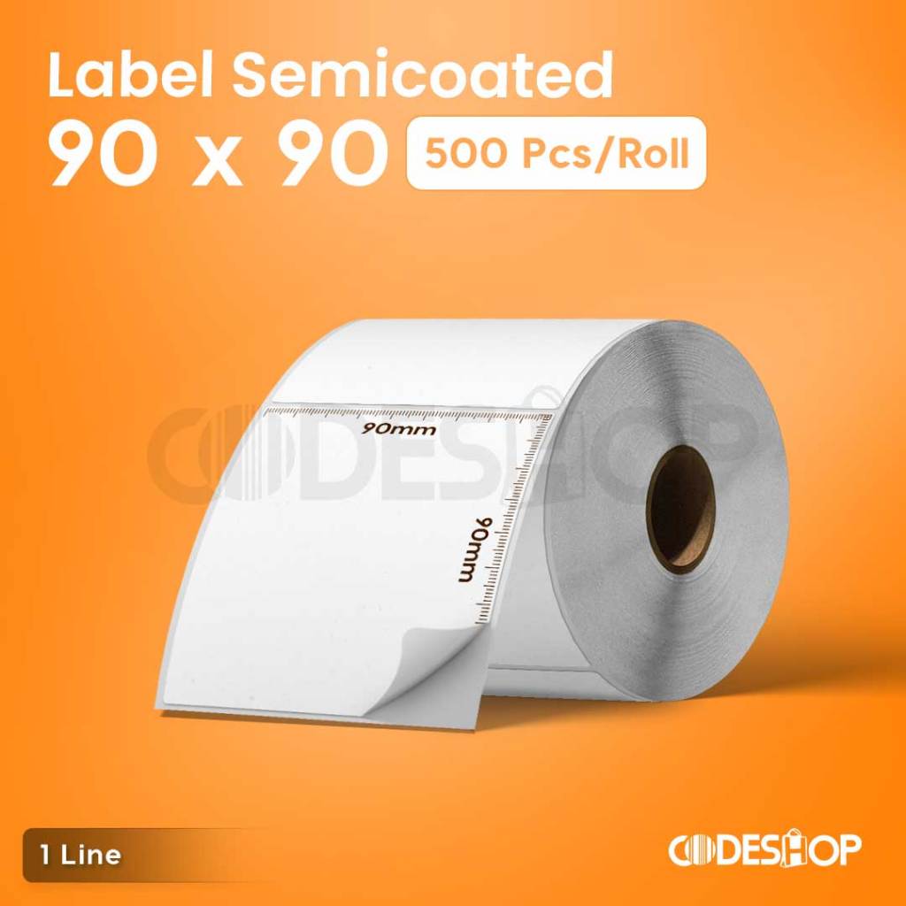 

Stiker Label Semicoated 90x90 mm 1 Line isi 500 Pcs Gap Perforasi