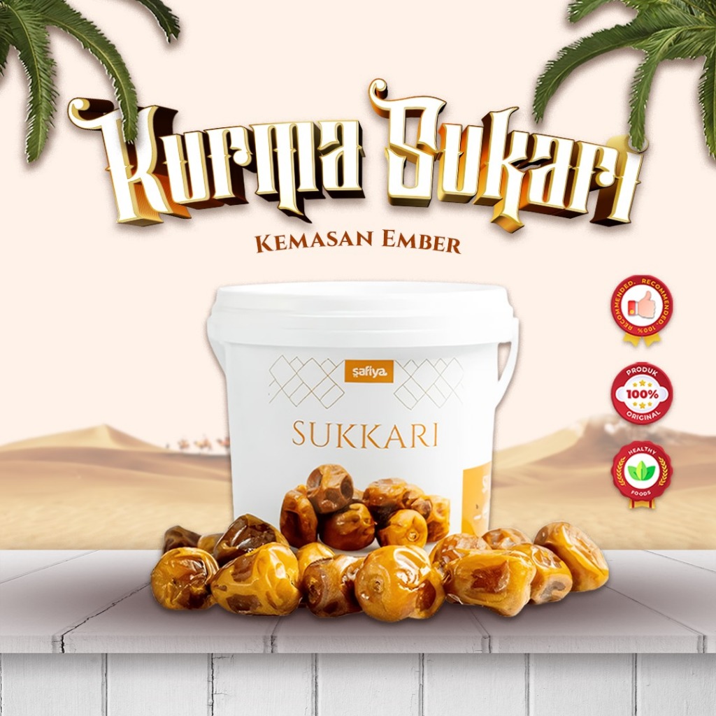 

KING KURMA | Kurma Sukkari Al Qassim Ember 850gr: Lembut & Manis, Pilihan Kurma Tunisia, Mesir,Madu,