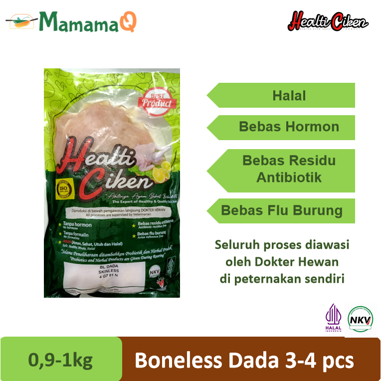 

HEALTI CIKEN HEALTHY CHICKEN Ayam Sehat Probiotik Boneless Dada Fillet Halal 0,9-1 kg