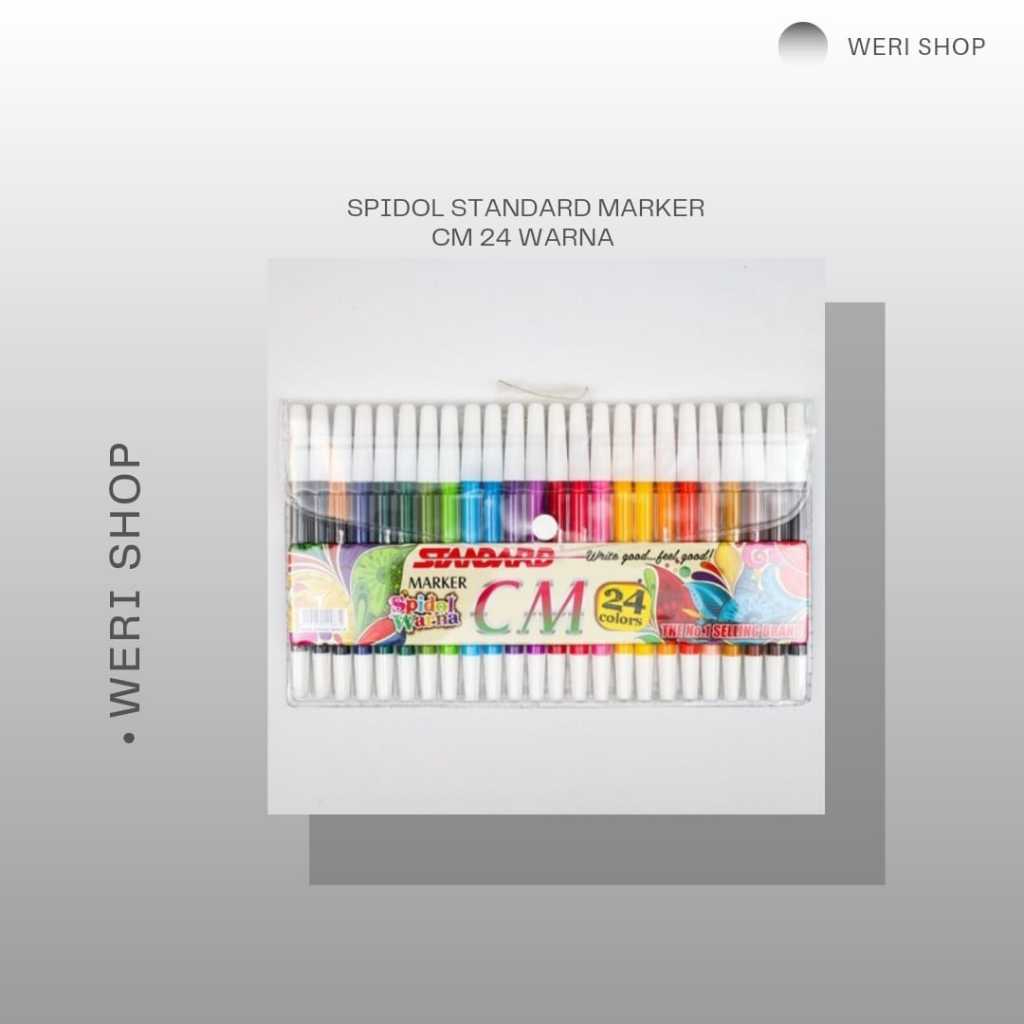 

SPIDOL STANDARD MARKER CM 24 WARNA BERKUALITAS (PER SET)