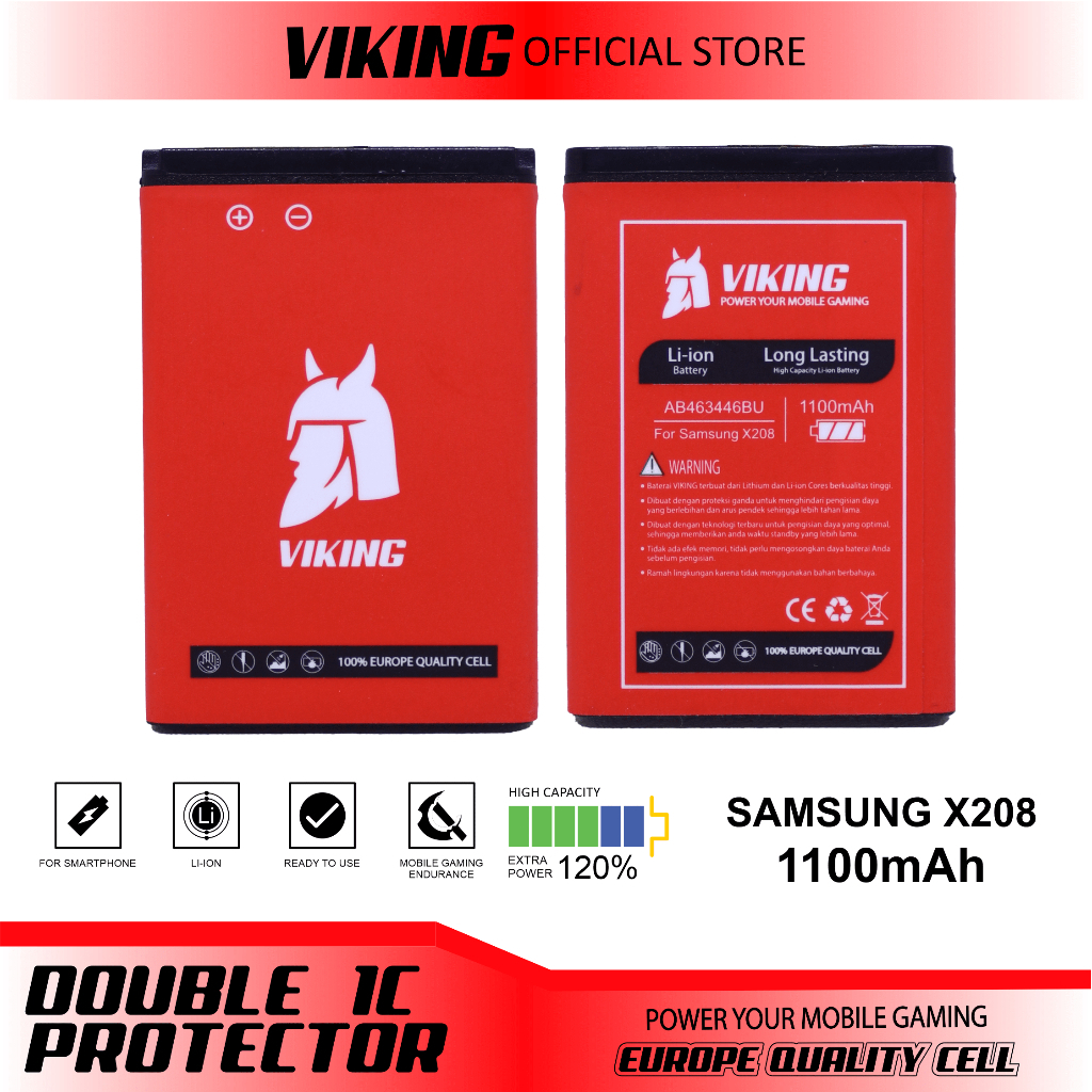 VIKING Baterai Samsung Caramel GT-E1272 - E2652 - C3300 - C3303 - X208