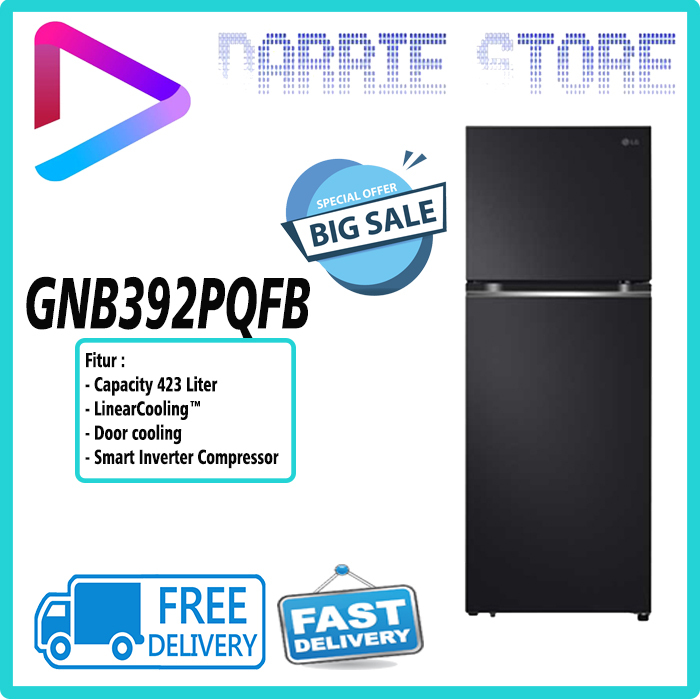 LG GN-B392PQFB KULKAS 2 PINTU GNB392 GN-B392 392PQFB GNB392PQFB