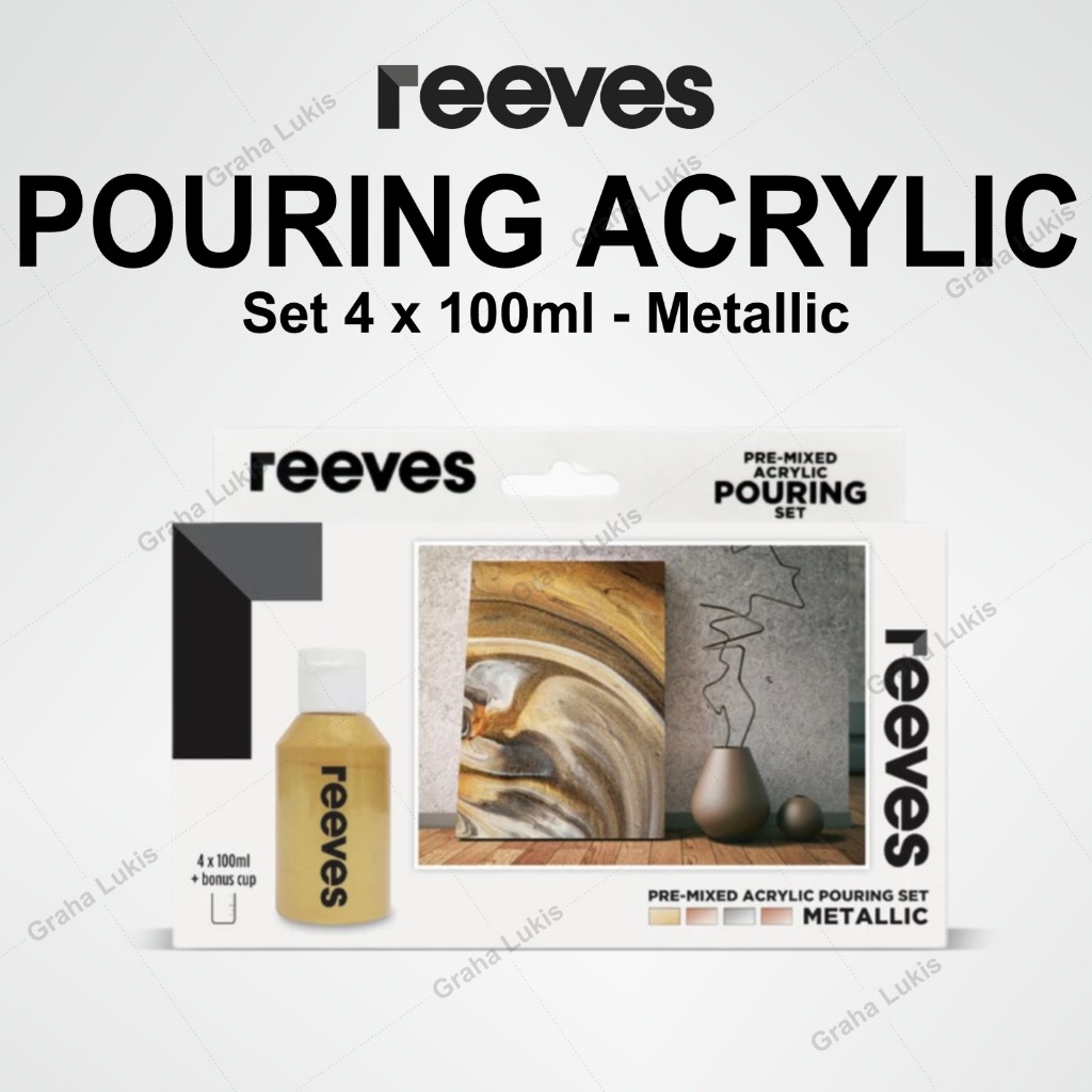 

Reeves Pouring Acrylic Paint Set - Metallic