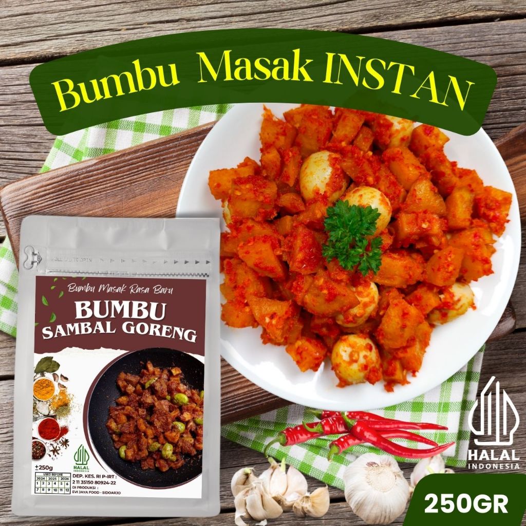

Bumbu Basah Instan Rasa SAMBAL GORENG, Kemasan 250gr, Bumbu Praktis, Bumbu Masak, Bumbu Jadi