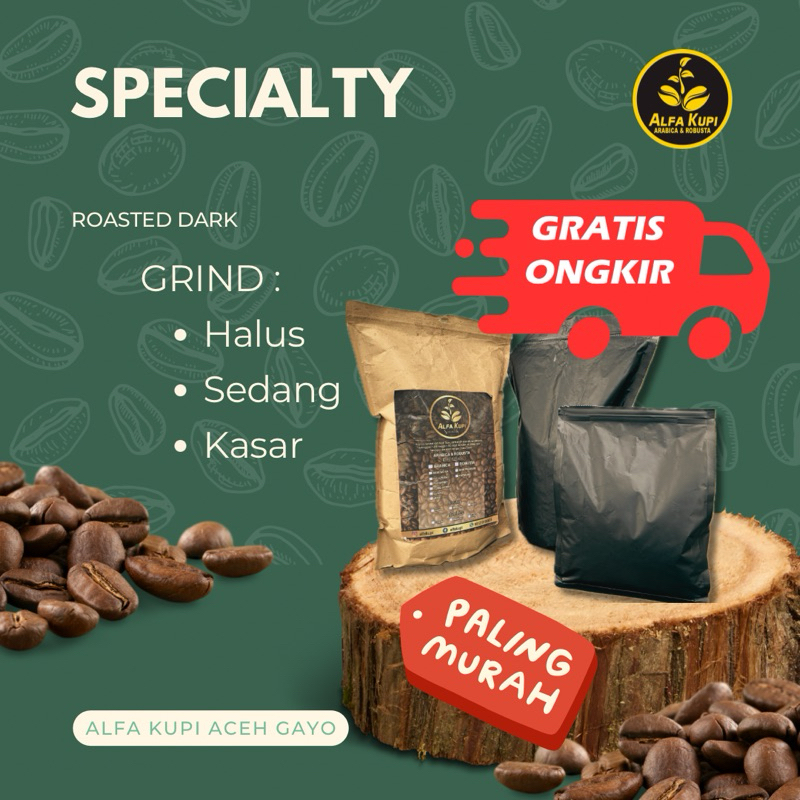 

KOPI SPECIALTY ARABICA ALFA KUPI DARK ROASTED GAYO ACEH GRIND