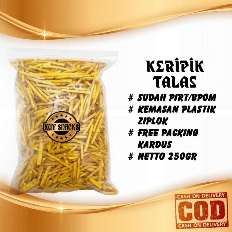 

{Kuy Snacks} Aneka Macam Makanan Serba 250gr Keripik Stik Talas