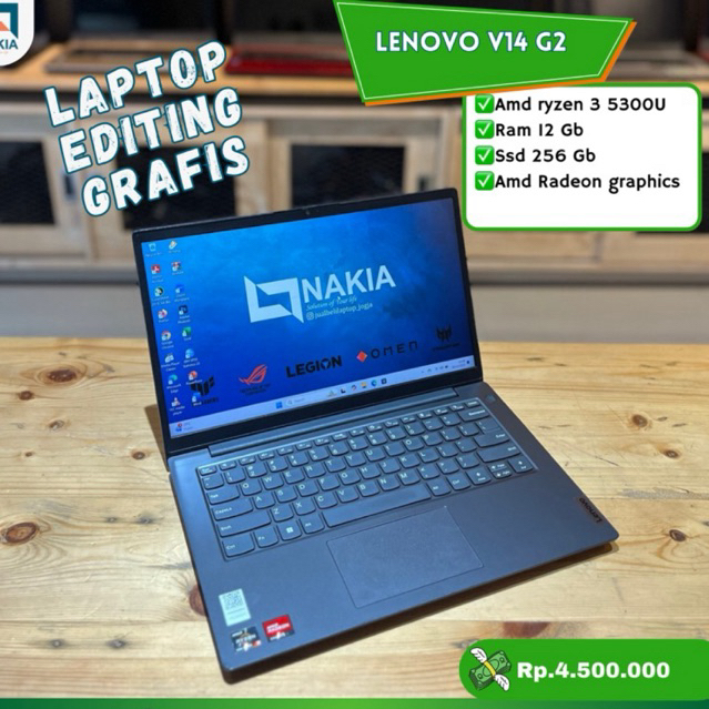 Laptop LENOVO V14 G2 amd ryen 3 5300u ram 12 gb ssd 256 gb