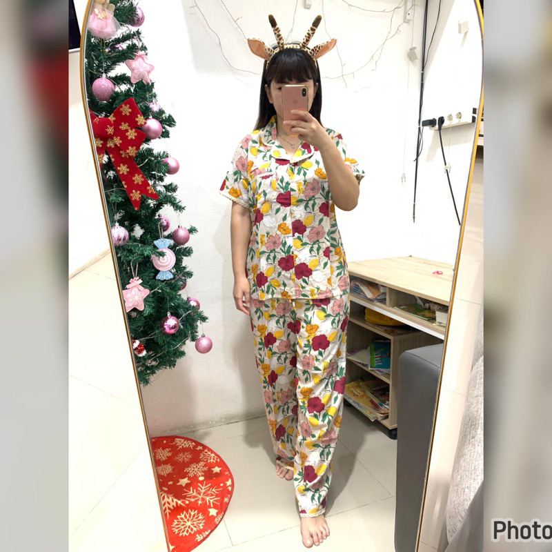 PROMO DISKON [BEST SELLER] WENGGO - RENDA Set CP ( MOTIF CAMPUR ) Rayon Premium Baju Tidur Lengan