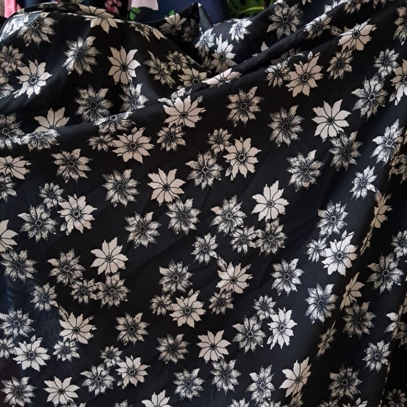 kain chiffon ceruty premium - kain sifon motif bunga - kain chiffon premium motif bunga