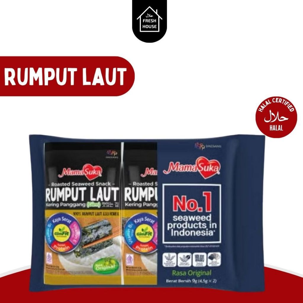 

MAMASUKA RUMPUT LAUT / NORI KERING ISI 12PCS