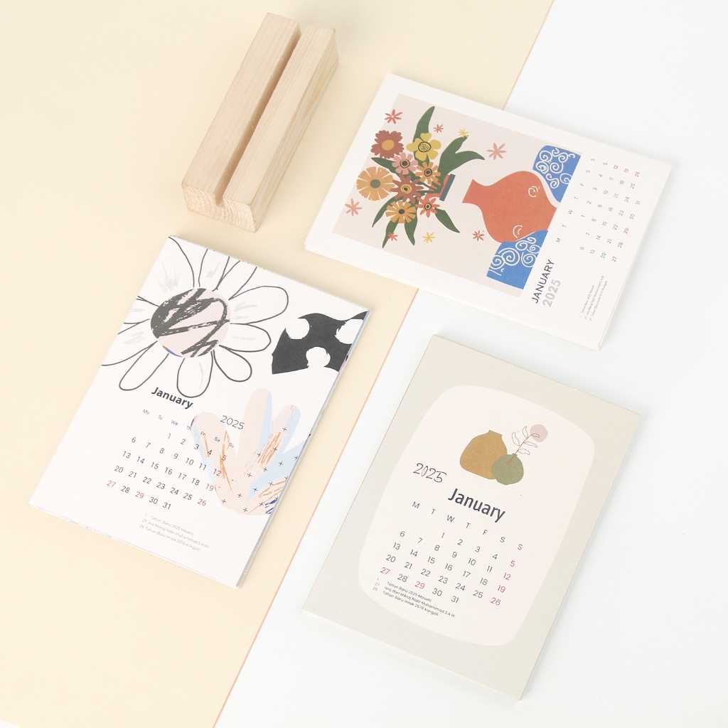 

Calendar A6 Wooden 2025 #ARTS - Kalender Meja Aesthetic - Spiral Kalender - Tanggalan Lucu
