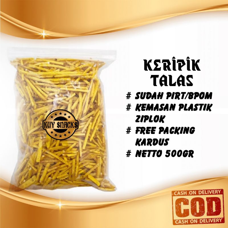 

{Kuy Snacks} Keripik Talas Harga Grosir Berat Kemasan 500gr dan 1000gr