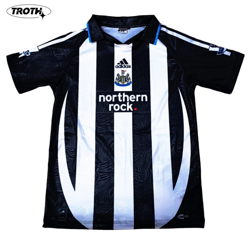 Troth jersey vintage retro home newcastle united 2007/2008 unisex pria wanita