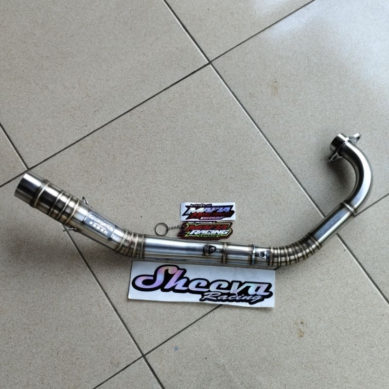 HEADER LEHER KNALPOT MAFIA MX 135 MX OLD MX NEW SOLO STYLE INLET 50MM ORIGINAL MAFIA RACING