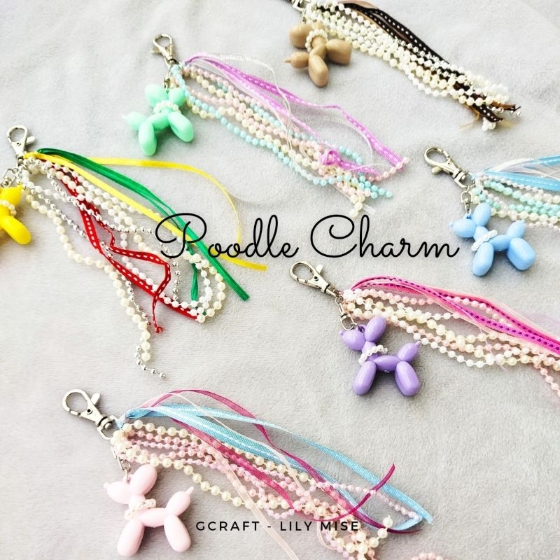 poodle bag charm - gantungan tas poodle - gantungan hiasan tas