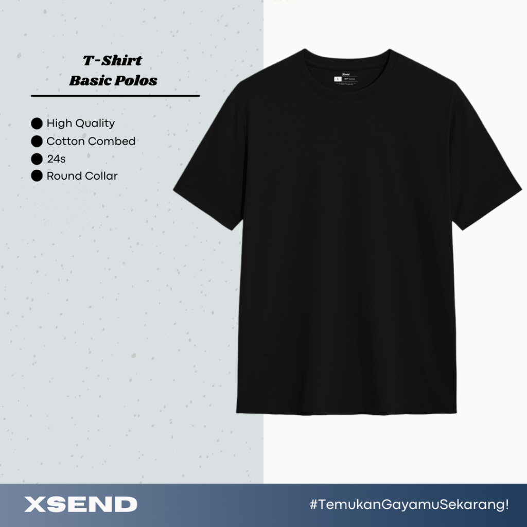 Xsend T-Shirt Basic Polos Black