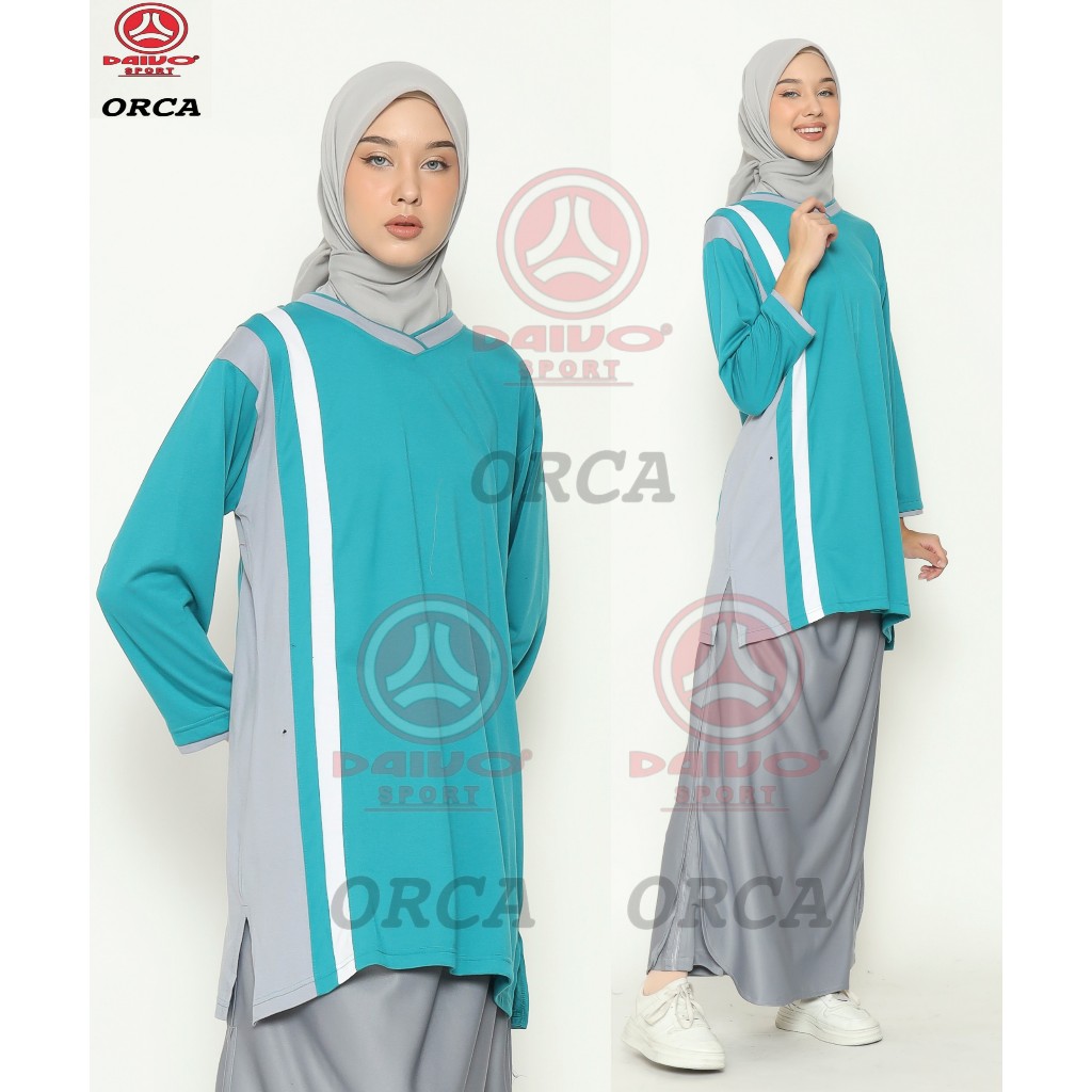 Gratis Ongkir Setelan Baju Senam Muslimah Rok Celana / Model Celana Rok Muslimah Setelan Baju