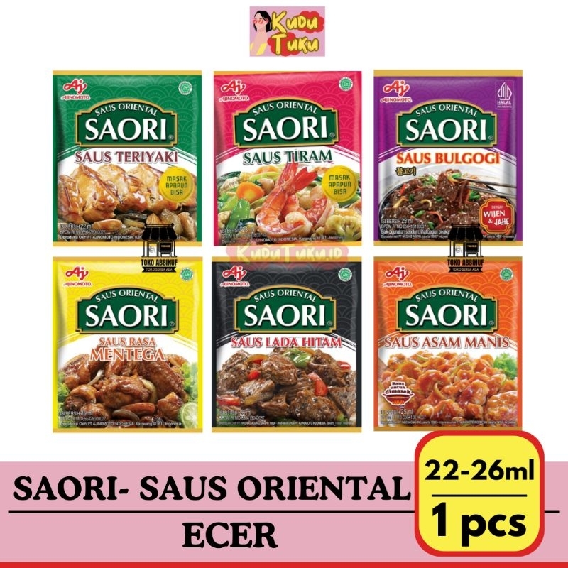 

1 PCS - SAORI SAUS ORIENTAL ECER - SAORI SAUS TIRAM, SAUS TERIYAKI, SAUS LADA HITAM, SAUS ASAM MANIS, SAUS MENTEGA , SAUS BULGOGI