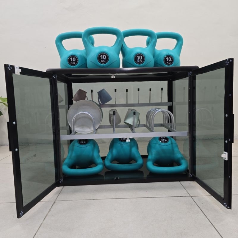 TC ALUMINIUM RAK PIRING 75X45X60 s b LEMARI PIRING MEJA DISPENSER GALON AIR