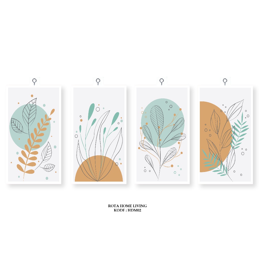ROTA - Hiasan Poster Dinding Ruang Tamu Pajangan Rumah Aesthetic Series Dekorasi Kamar Hand Drawn - 