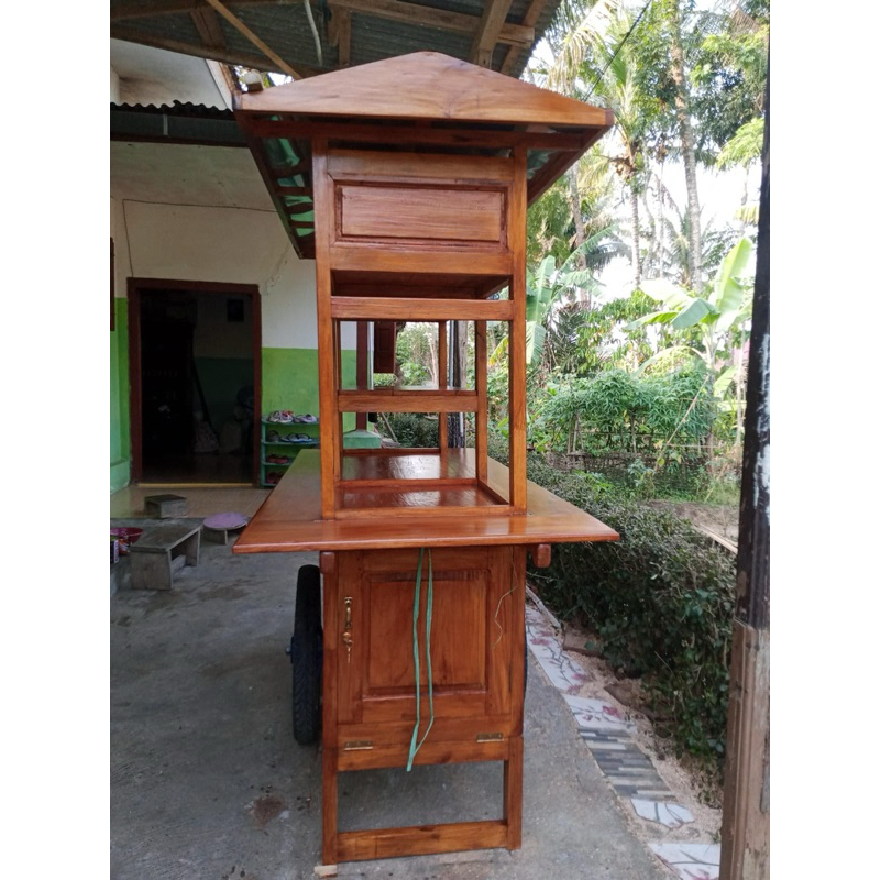 Gerobak angkringan kayu