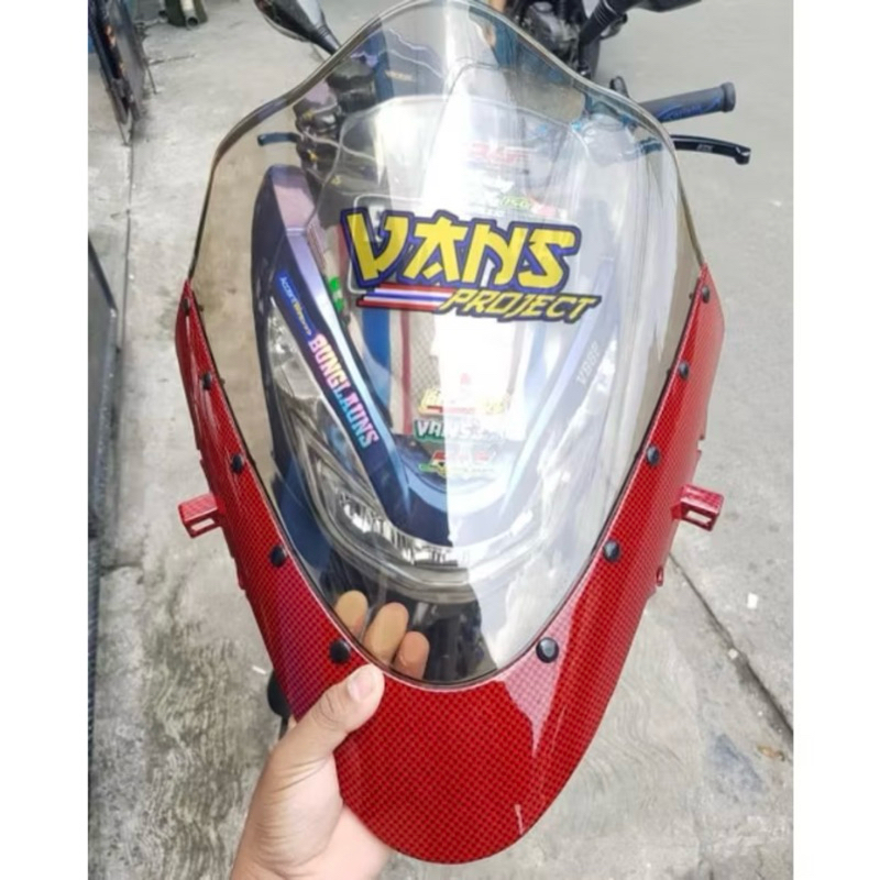Winshield Honda Pcx CBU 150 Led Vietnam Thailand Merk BM Thailand 2014 sampai 2017 Ws bening carbon