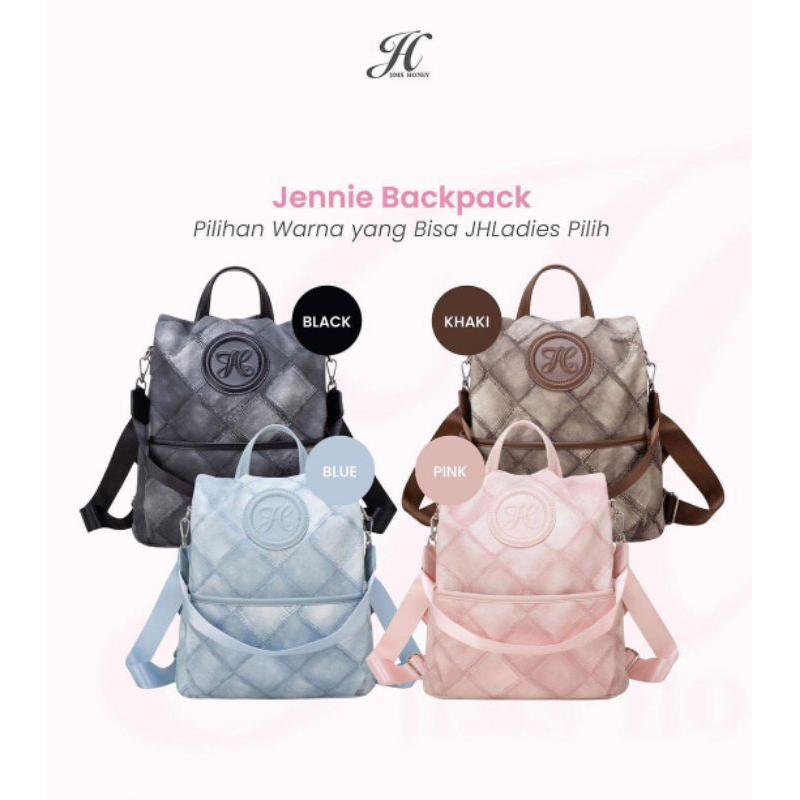 Jennie Backpack Jims Honey / Tas Ransel Wanita Anti Air dan Maling