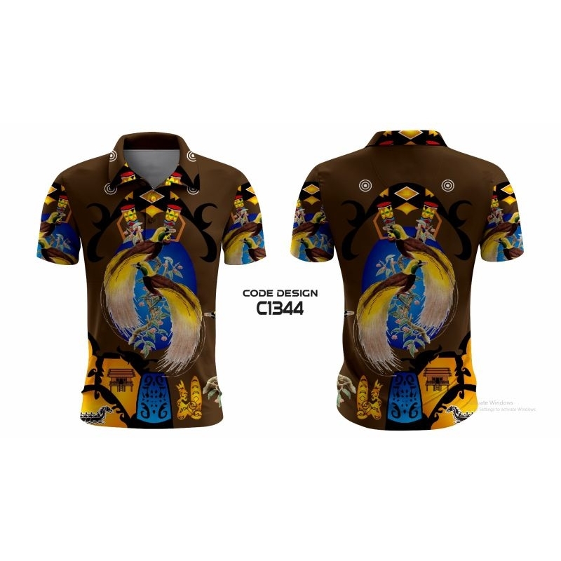 KAOS JERSEY  BATIK PAPUA / BATIK KEREN / BARU CUSTOM FULL PRINTING KUALITAS PREMIUM