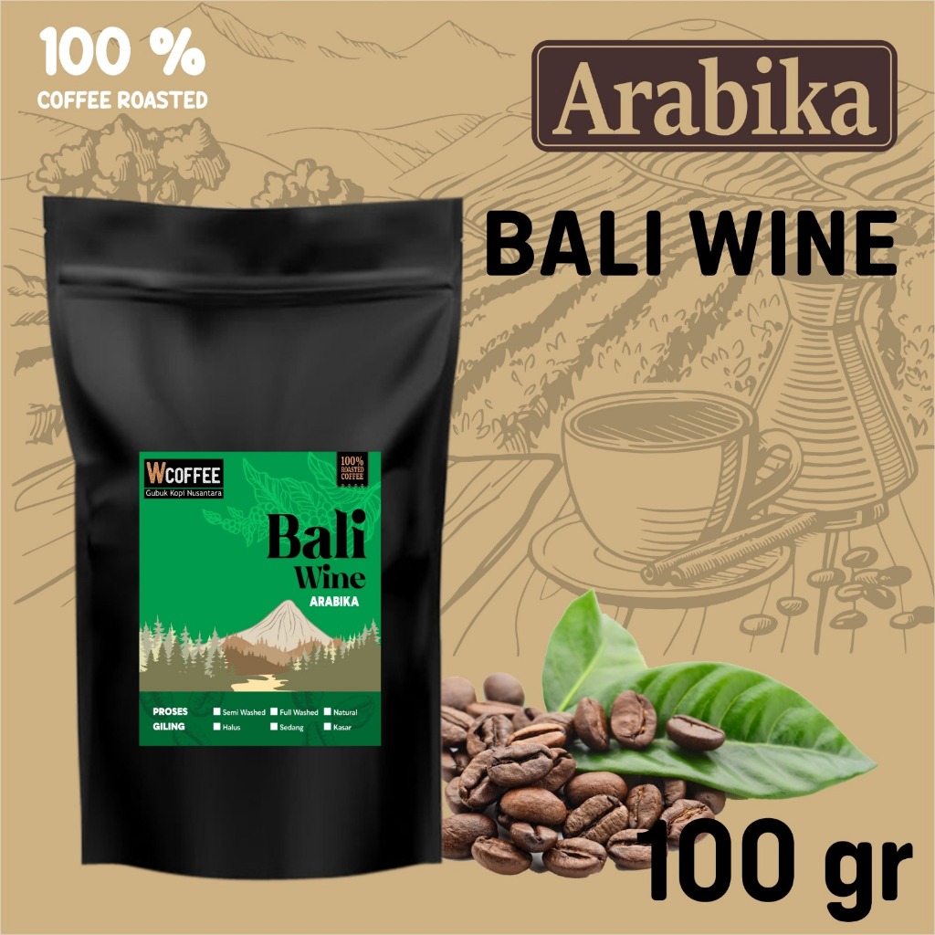 

Kopi Arabika Bali Wine Arabica 100gr - Kopi Bubuk