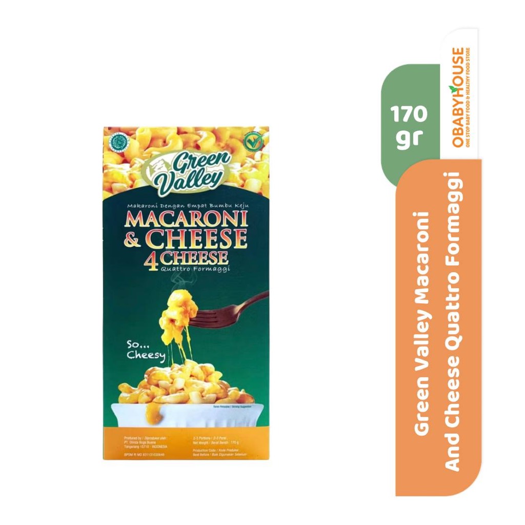 

Green Valley Macaroni and Cheese 4 Cheese Quattro Formaggi 170 gr