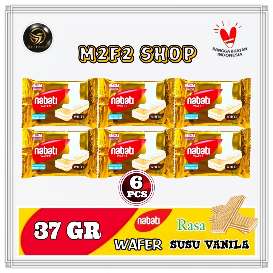 

Nabati Wafer White Milk Vanilla Cream | Krim Susu Vanila Sachet - 37 gr (Kemasan 6 Pcs)