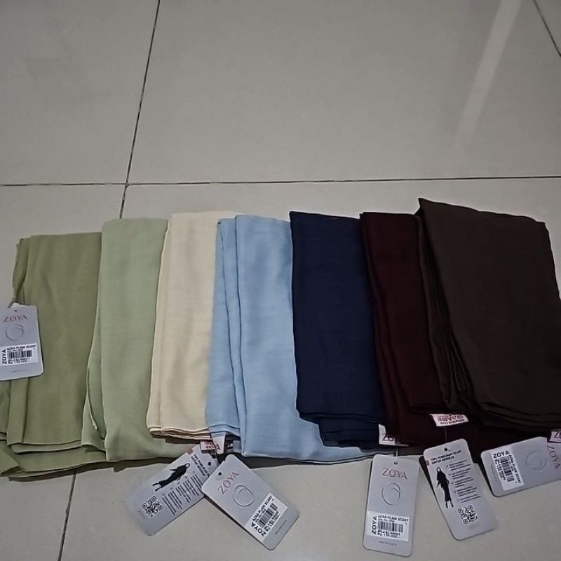 ZOYA AZRA PLAIN SCARF / DEFNE SCARF / ANDARA SCARF / SEGIEMPAT POLOS ZOYA / SEGIEMPAT POLOS SEKOLAH 