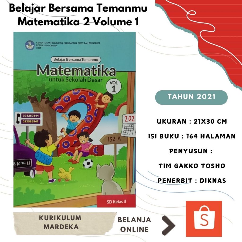 Belajar Bersama Temanmu Matematika Kelas 2 Volume 1 - Kurikulum Merdeka