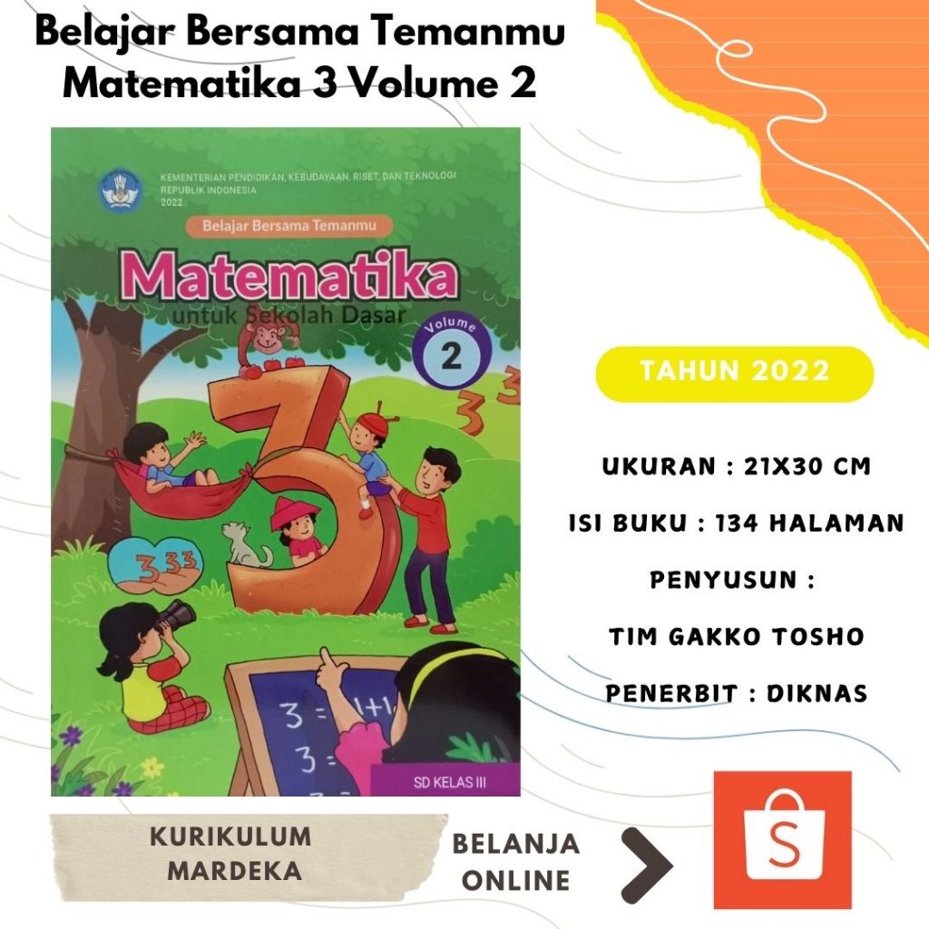 Belajar Bersama Temanmu Matematika Kelas 3 Volume 2 - Kurikulum Merdeka
