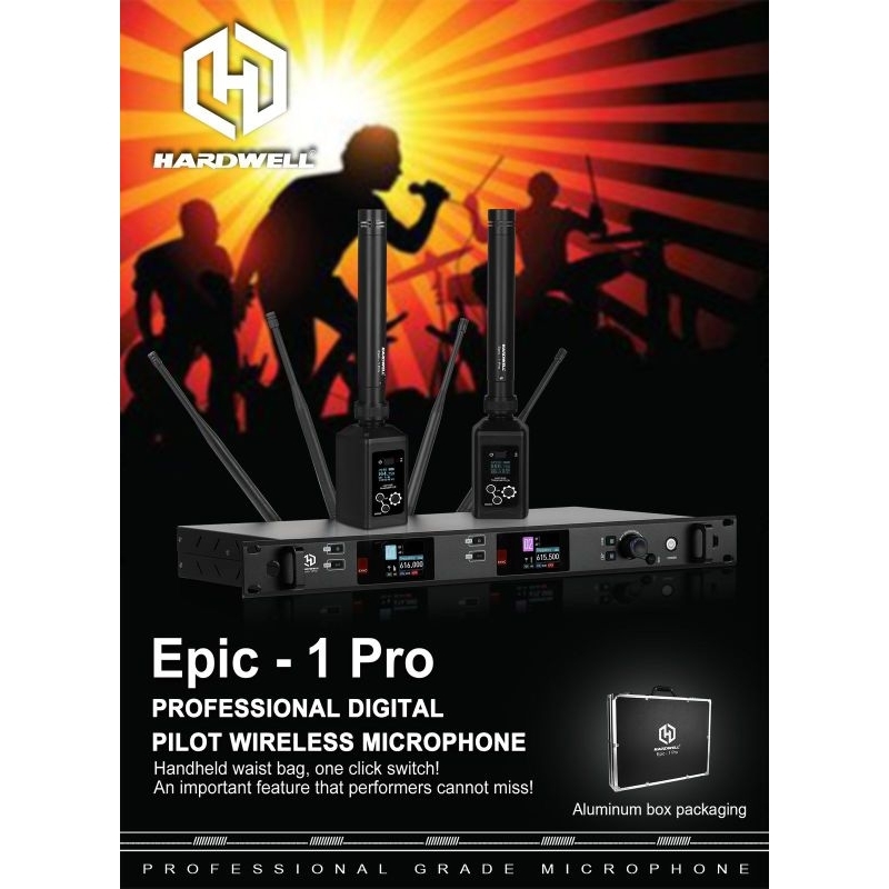 Mic wireless Mic Condensor Hardwell Epic1pro original Hardwell Epic1 Pro 2Mic