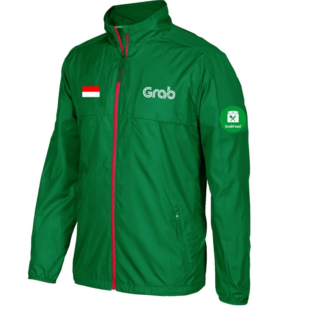 Best seller Jaket taslan windbreakers driver ojol grab grabbike grabfood Terbaru Jaket parasut bombe