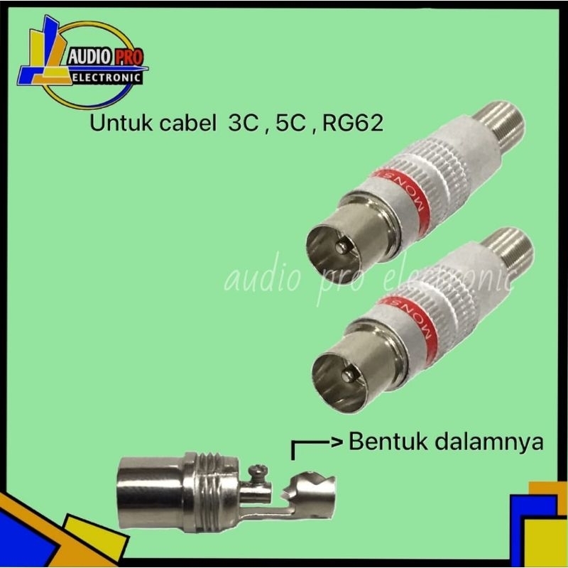 JACK ANTENA TV MALE + BUNTUT ABU - ABU ALUMINIUM MONSTER