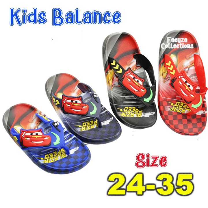 sandal Jepit anak laki laki perempuan Kids balance 508-X1M karakter Mobil Speed keren sandal anak co