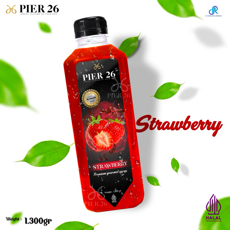

Syrup Pier26 Strawberry 1.300 gr / sirup strawberry pier26 premium - original - HALAL