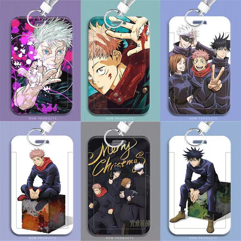 Gantungan ID card Holder Name Tag Anak Impor untuk Tk Sd Sma Jujutsu Kaisen LINY