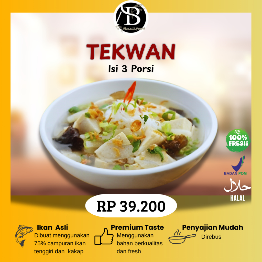 

[3 porsi] Tekwan Ikan Asli Palembang Premium Tekwan Frozen