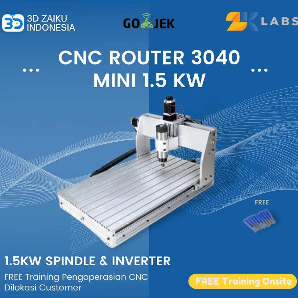 CNC Router 3040 Mini Mesin CNC PCB Milling with 1.5 KW Spindle