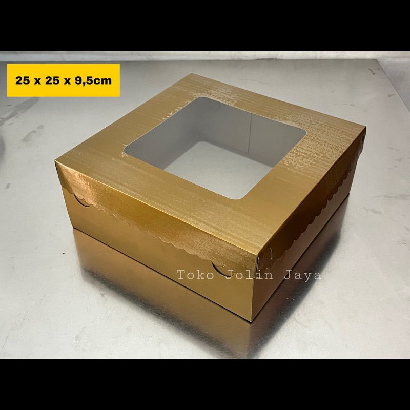 

(Khusus Instant) 5 lembar kotak kue warna emas / kotak gold uk.25
